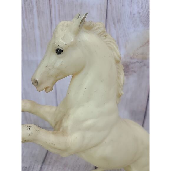 Vintage Breyer Alabaster Rearing Stallion Horse Fighting 12" Collectible USA - Picture 2 of 16